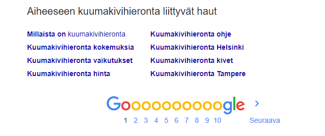 aiheeseen liittyvät haut